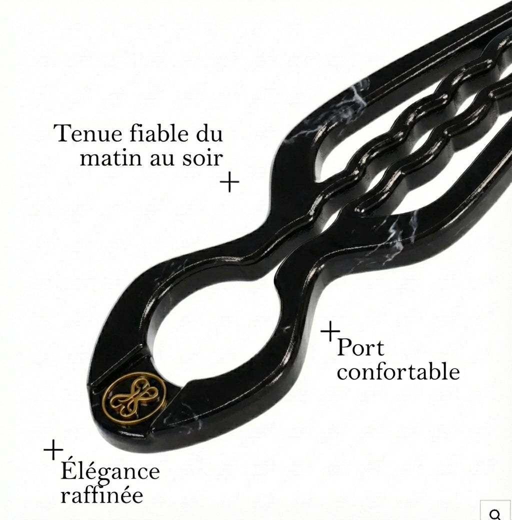 Épingle Prestige Chignon & Co — Tenue 24h sans abîmer — Lot de 3